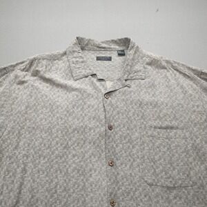 Cellinni Collerione ‎ Men's Gray Button Up With Pocket Shirt Size 3X 100% Silk